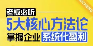 【老板必听】5大核心方法论,掌握企业系统化盈利密码-湘创网