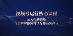 (13863期)视频号运营核心课程,从入门到精通,深度讲解推流算法与排品实操玩-湘创网