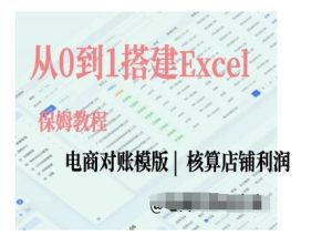 电商对账实操课从0到1搭建Excel电商对账模版-湘创网