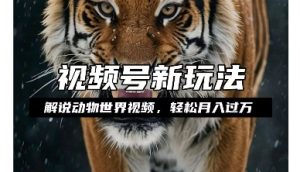 利用动物世界解说视频,赚分成计划收益,轻松月入过W,操作简单【揭秘】-湘创网