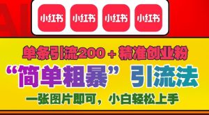 12月底小红书”简单粗暴“引流法,单条引流200+精准创业粉-湘创网