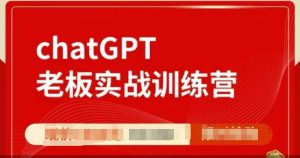 ChatGPT老板实战训练营,用GPT带飞,一人顶一个团队-湘创网