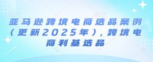 亚马逊跨境电商选品案例(更新2025年),跨境电商利基选品-湘创网