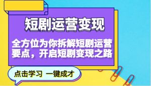 短剧运营变现,全方位为你拆解短剧运营要点,开启短剧变现之路-湘创网