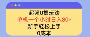 超强0撸玩法,录录数据,单机一小时轻松几十,小白轻松上手,简单0成本-湘创网