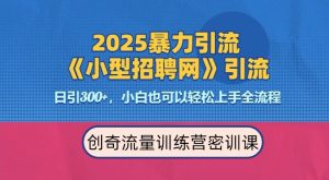 2025最新暴力引流方法,招聘平台一天引流300+,日变现多张,专业人士力荐-湘创网