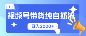 (13998期)视频号带货,纯自然流,起号简单,爆率高轻松日入2000+-湘创网