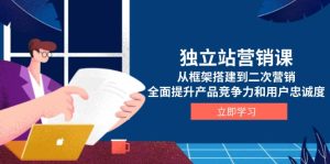 (13902期)独立站营销课,从框架搭建到二次营销,全面提升产品竞争力和用户忠诚度-湘创网