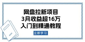 (13994期)网盘拉新项目:3月收益超16万,入门到精通教程-湘创网