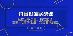 (13954期)抖音投流实战课,轻松获取流量,精准出价,复制大V成功之路,实现变现翻倍-湘创网