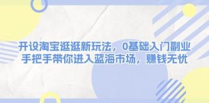 开设淘宝逛逛新玩法,0基础入门副业,手把手带你进入蓝海市场,赚钱无忧-湘创网