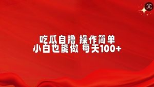 吃瓜自撸,不用推广,操作简单,小白也能做,每天100+-湘创网