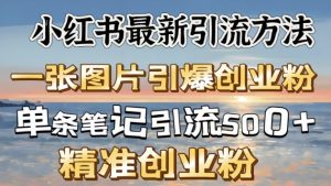 小红书最新引流方法,一张图片引爆创业粉-湘创网