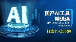 国产AI工具精通课,玩转DeepSeek,Kimi,mindshow,打造个人知识库-湘创网