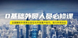 0基础外贸人员必修课:全面解析外贸商业定位与开发客户技巧,助力外贸创业-湘创网