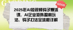2025年AI短视频钩子爆流课,AI企业矩阵盈利玩法,钩子打法全流程详解-湘创网