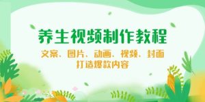 养生视频制作教程,文案、图片、动画、视频、封面,打造爆款内容-湘创网