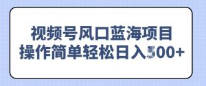 视频号风口蓝海项目,中老年人的流量密码,操作简单轻松日入多张-湘创网