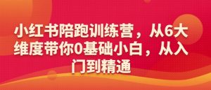小红书陪跑训练营,从6大维度带你0基础小白,从入门到精通-湘创网