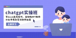(14079期)chatgpt实战班,学Excel高效技巧,自动化PPT制作,小红书爆款笔记创作秘籍-湘创网