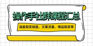 (14104期)操作手社群课程汇总,涵盖裂变操盘、文案流量、爆品裂变等多方面内容-湘创网