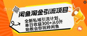 闲鱼淘金私域引流计划,从0开始玩转闲鱼,副业也可以挣到全职的工资-湘创网