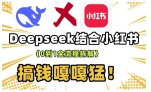 deepseek+小红书打造流量生产线实操课,0到1全流程拆解,搞钱嘎嘎猛-湘创网