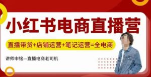 小红书电商直播训练营,直播带货+店铺运营+笔记运营-湘创网
