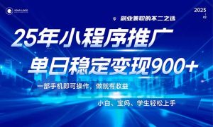 (14209期)25年最新风口,小程序机推广,稳定日入900+,小白轻松上手!-湘创网