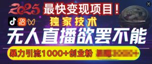欲罢不能的无人直播引流,超暴力日引流1000+高质量精准创业粉-湘创网