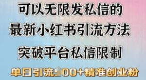 最新“摆烂式”引流打法,小红书私信引流,单天引流100+-湘创网