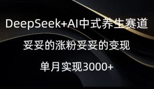 DeepSeek+AI中式养生赛道,妥妥的涨粉妥妥的变现-湘创网