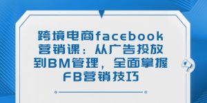 (14314期)跨境电商facebook营销课:从广告投放到BM管理,全面掌握FB营销技巧-湘创网