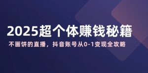 (14497期)2025超个体赚钱秘籍:不画饼的直播,抖音账号从0-1变现全攻略-湘创网