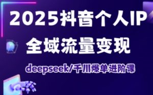2025抖音个人IP全域流量变现进阶课,deepseek千川爆单进阶课-湘创网