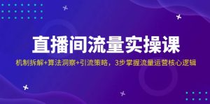 (14122期)直播间流量实操课:机制拆解+算法洞察+引流策略,3步掌握流量运营核心逻辑-湘创网