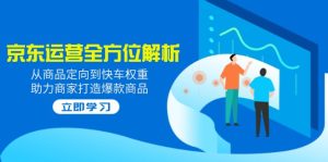 (14477期)2025京东运营全方位解析:从商品定向到快车权重,助力商家打造爆款商品-湘创网