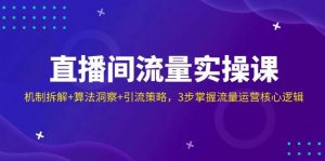 直播间流量实操课:机制拆解+算法洞察+引流策略,3步掌握流量运营核心逻辑-湘创网