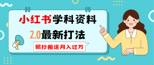 (14357期)小红书学科类2.0最新打法,照抄搬运月入过万-湘创网