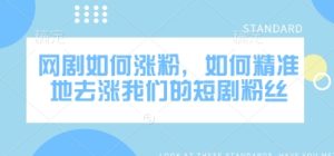 网剧如何涨粉,如何精准地去涨我们的短剧粉丝-湘创网