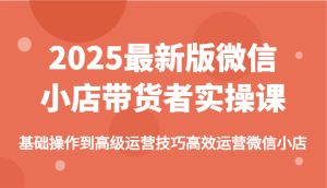 2025最新版微信小店带货者实操课,基础操作到高级运营技巧高效运营微信小店-湘创网