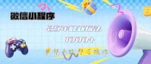 (14576期)微信小程序-25年最新教学日入1000+最新玩法--单部手机即可操作,做就...-湘创网