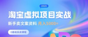 淘宝虚拟项目垂直玩法,新手卖文案资料,月入5k+-湘创网
