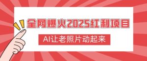全网爆火2025红利项目,AI让老照片动起来,新手也能快速上手-湘创网