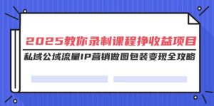 (14486期)2025教你录制课程挣收益项目,私域公域流量IP营销做图包装变现全攻略-湘创网