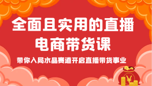 全面且实用的直播电商带货课，带你入局水晶赛道开启直播带货事业-湘创网