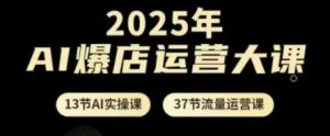2025年AI爆店运营大课,13节AI实操课+37节流量运营课-湘创网