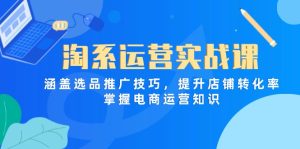 (14427期)淘系运营实战课,涵盖选品推广技巧,提升店铺转化率,掌握电商运营知识-湘创网