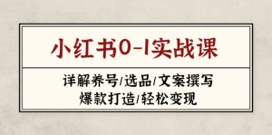 (14237期)小红书0-1实战课(2023-2025),详解养号/选品/文案撰写/爆款打造/轻松变现-湘创网