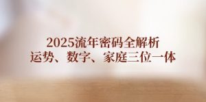 (14466期)2025流年密码全解析,运势、数字、家庭三位一体-湘创网